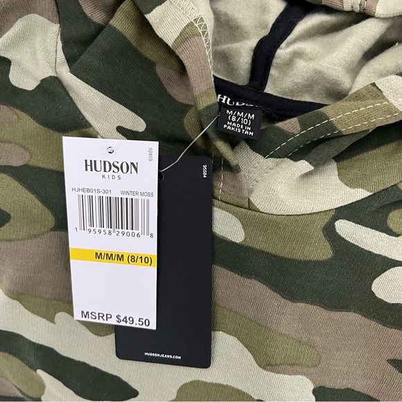 2 Piece Hudson Jeans Kids' Camo Pullover Hoodie & Jogger Set Size Medium- NWT - Picture 6 of 14
